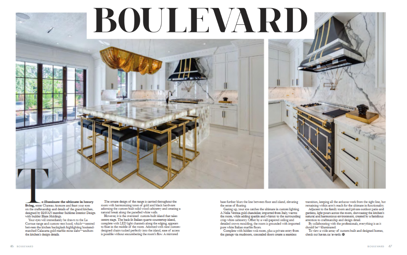 CHATEAU AMORE IS FEATURED IN BOULEVARD MAGAZINE OCT/NOV 2022